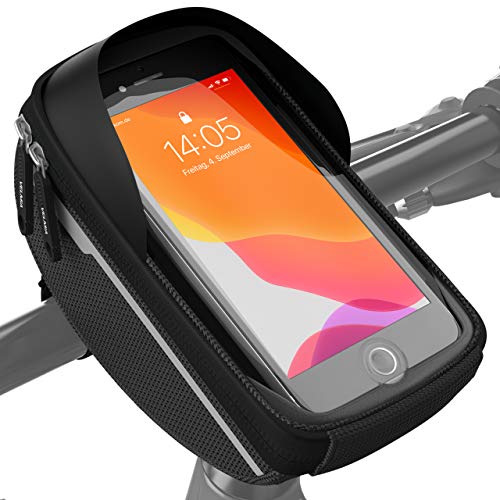 Velmia Lenkertasche Fahrrad [2020er Version] Handyhalterung Mit Touch ID für Smartphones