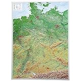 Deutschland 1:1.2MIO: Reliefkarte Deutschland (Tiefgezogenes Kunststoffrelief)