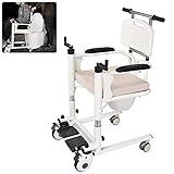 Multifunktions-Pflegerollstuhl, Hubhöhe Reiserollstuhl, Last 100 kg manueller Rollstuhl, geeignet für Pflegeheim-Rehabilitation