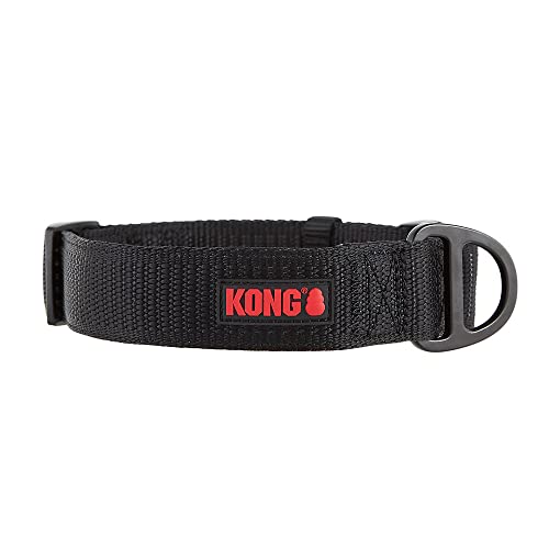 KONG Max HD Ultra Durable Neopren-Hundehalsband, gepolstert, Größe L, Schwarz