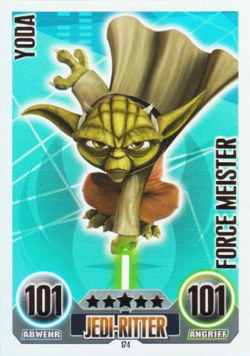 Star Wars Force Attax Einzelkarte 174 Yoda Jedi-Ritter Force Meister deutsch