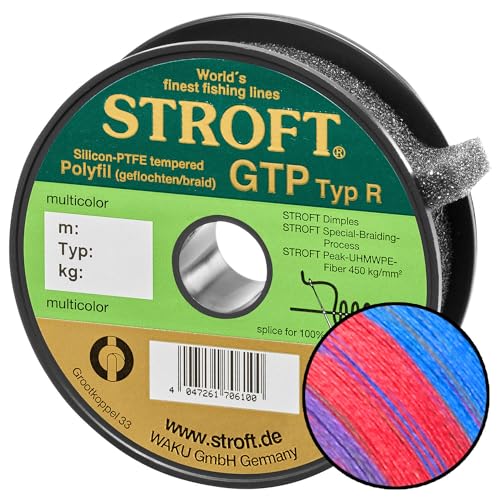 STROFT GTP Typ R Geflochtene Angelschnur 125m Multicolor R8-0,350mm-23kg