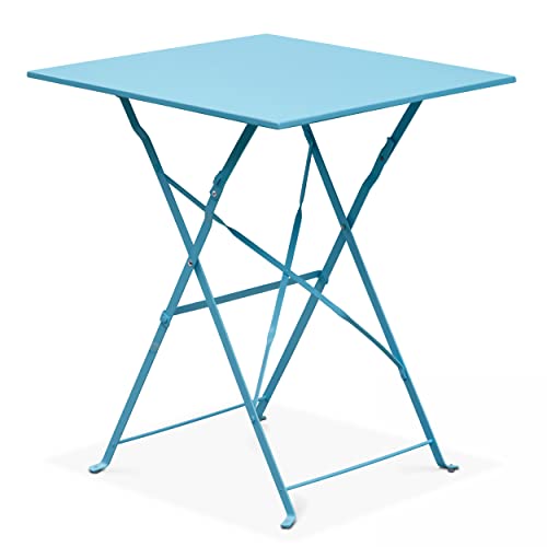 Oviala Gartentisch, klappbar, für Bistrotisch, Stahl, Blau