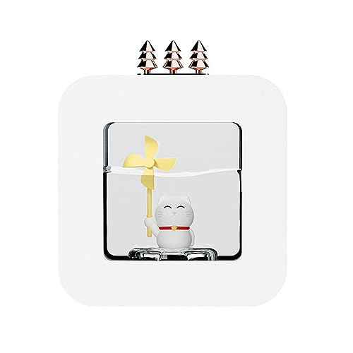 DINESA Tragbarer Luftbefeuchter mit niedlichem Cartoon-Motiv, 400 ml, mit LED-Licht für Zuhause, Weiß