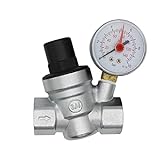 DN20 Druckminderer für Wasserdruck 3/4-Zoll-Anschluss (1m9 cm), mit Manometer