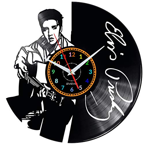 Elvis Presley Wanduhr Vinyl Schallplatte Retro-Uhr groß Uhren Style Raum Home Dekorationen Tolles Geschenk Wanduhr Elvis Presley