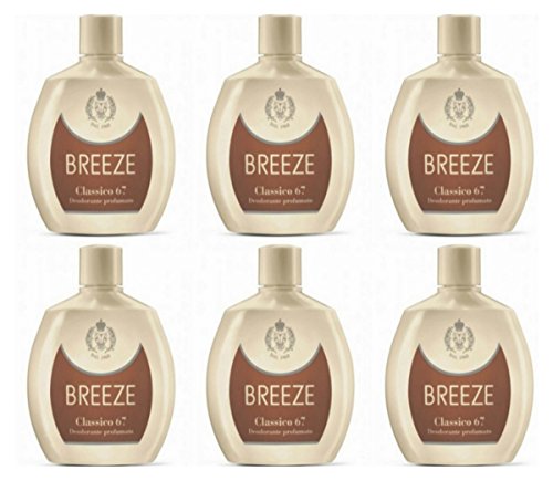6 Stück Breeze Squeeze Parfümiertes Deodorant Classico 67 Für den Körper