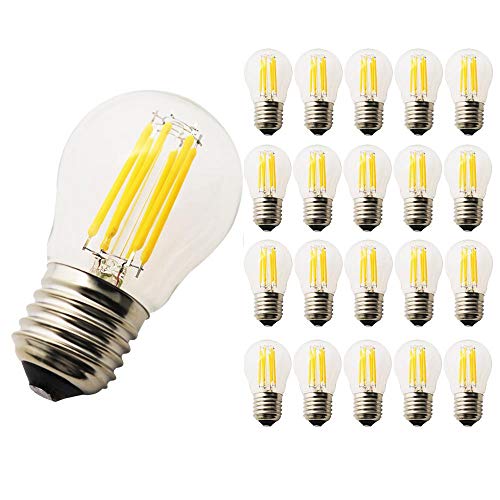 20 Stück G45 E27 Mini Globe LED Glühbirne Warm Weiß 2700K, 6W = 50W, Nicht dimmbar, 360 Grad Strahlungswinkel, LED Edison Schraube Glühbirne, Energiesparlampen,