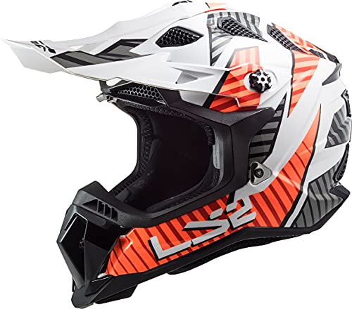 LS2 MX700 Subverter Evo Astro Mips Motocross Helm weiß/orange M (57/58)