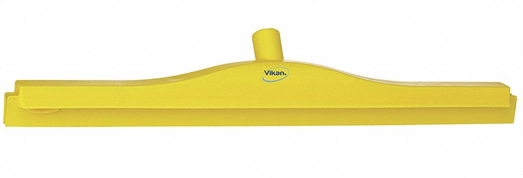 Vikan - Hygiene Vollfarb-Bodenabzieher - Mit festem Hals und Ersatzkassette - 600mm - Gelb