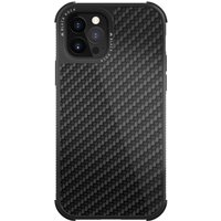 Black Rock - Hülle Robust Case Real Carbon für Apple iPhone 12/12 Pro | Karbon Cover, High-Tech-Fasern (Carbon Schwarz)