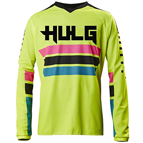 Radfahren Jersey Herren Mountainbike Motocross Jersey Langarm MTB T-Shirt,Shirt Downhill Fahrrad Jersey Schnelltrocknend (Color-10,XXL)