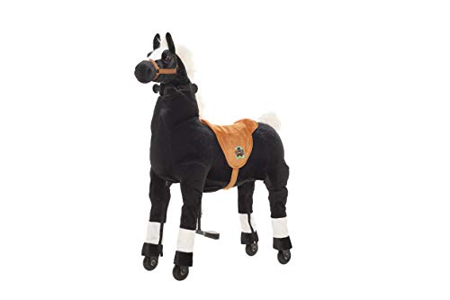 Animal Riding Reitpferd Maharadscha X-Large, Reittier ab 8 Jahre, Sattelhöhe 80 cm, Pferd schwarz - ARP001L