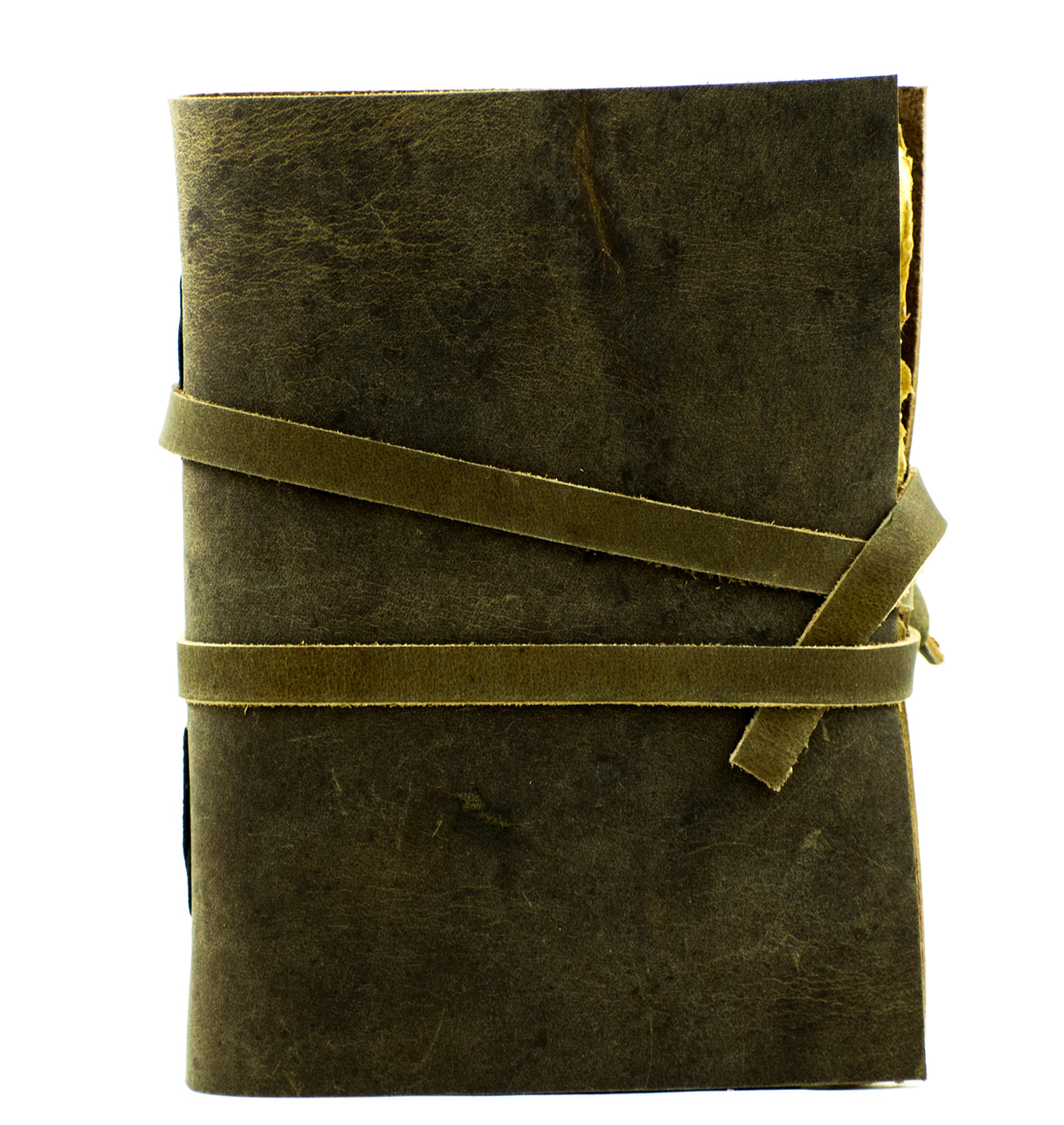 OVERDOSE Deckle Brown Vintage Leder Journal verbrannt Büttenrand Vintage Papier handgemacht gebunden schreiben Journal Organizer Planer Tagebuch 5X7 inches | 12 x 17 cm