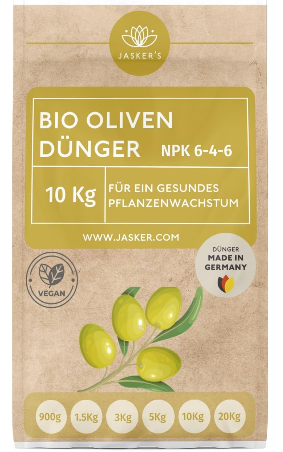 Bio Olivenbaum Dünger 10 Kg Langzeitdünger - 100% organischer Dünger für Olivenbaum - Mediterraner Dünger für Olivenbaum im Garten & Kübel - Olivenbaumdünger - Oliven Dünger