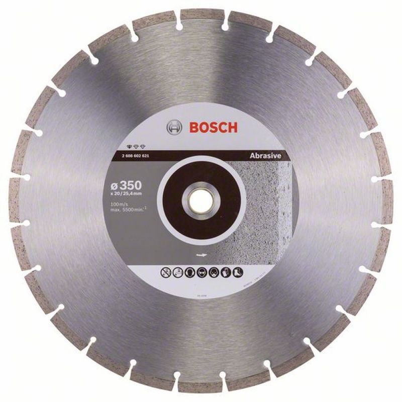 Bosch Diamanttrennscheibe Standard for Abrasive, 350 x 20,00/25,40 x 2,8 x 10 mm 2608602621