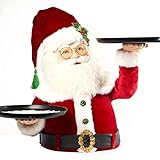 CeFoney Weihnachts-Schneemann-Halter für Süßigkeiten, Obst, Ständer, Arbeitsplatte, Weihnachtsmann-Haltebrett, Obstschalenregal, Harz, für Zuhause, Party, Essen und Snacks