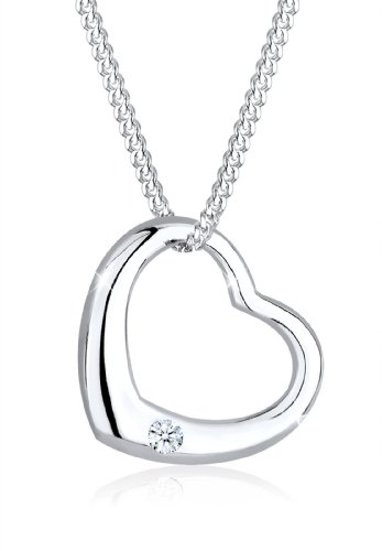 Diamore Halskette Herz Liebe Diamant (0.03 ct.) 925 Silber