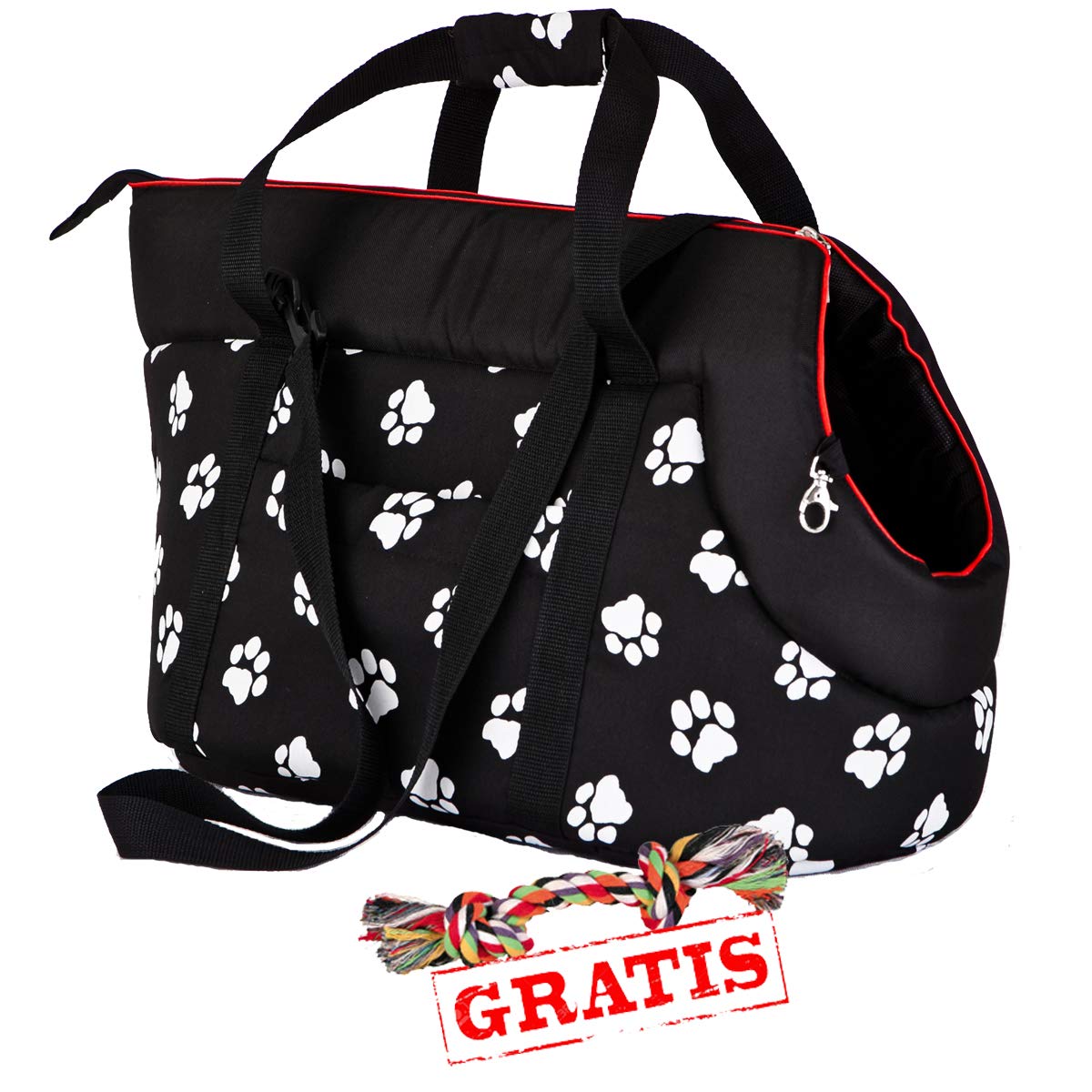Hobbydog TORCWL3 + Spieltau gratis Transport Bag Transporttasche für Hunde und Katzen Hundetasche Katzentasche Transporttasche Tragetasche Transportbox (3 Verschiedene Größen) (R3 (30 x 50 cm))