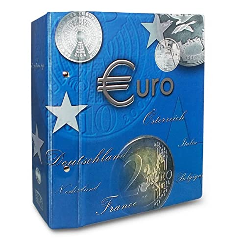 SAFE 7822-B2 2 Euro Münzen 2014-2017 TOPset Sammelalbum aller EU Länder- Münzsammelalbum für Ihre Coin Collection - inkl. 10 Albumblättern Nr. 7854 mit Patentvorrichtung