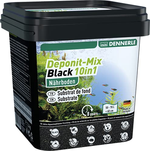 Dennerle Deponit-Mix Black 10in1-2,4 kg Multimineral-Nährboden für Aquarien von 50-70 Liter