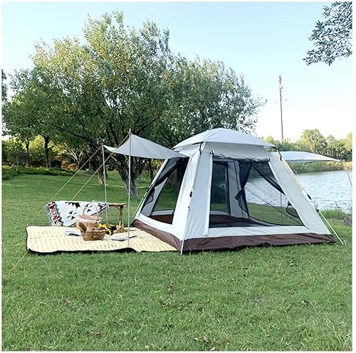 Verdunkelungszelte für Camping, 4 Personen, Sonnenschutz, Pop-Up-Zelte für Erwachsene, hochwertiges, stabiles Instant-Kuppelzelt für Wandercamping