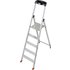 KRAUSE Stufen-Stehleiter »MONTO Solido«, 5 Sprossen, Aluminium - silberfarben