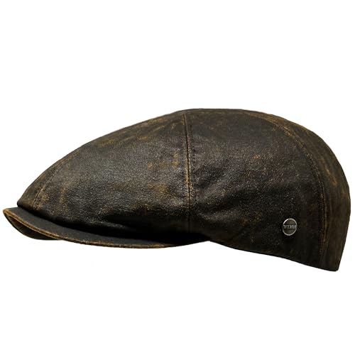 WEROR Herren Schiebermütze Schildmütze Flatcap Schirmmütze Mütze 303.1 (Braun, 60 cm)