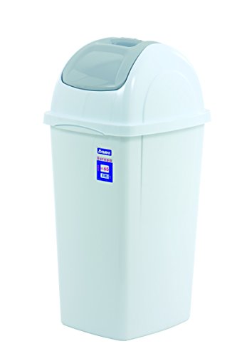 Europäischer Mülleimer für Abfall, 65 l, weiß (weiß)