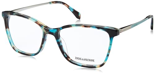 Zadig & Voltaire Damen Vzv358 Sonnenbrille, Shiny Green/Havana, 66