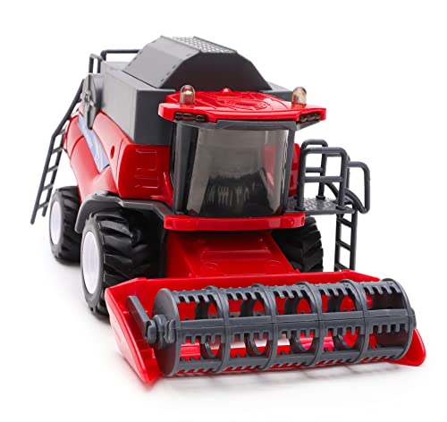 Toyland® Roter Mähdrescher mit Reibungsantrieb im Maßstab 1:32 – Bauernhofspielzeug – 25 cm x 11 cm