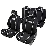 WRC 007338 4 tlg. Set Sitzbezug universal Airbag-kompatibel, schwarz