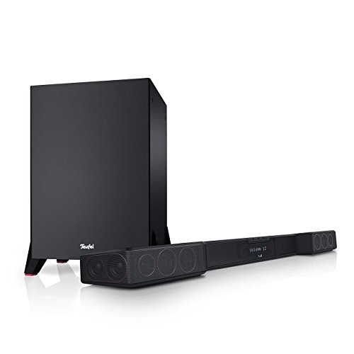 Teufel Cinebar Duett Power Edition Effektready 2.1-Set Schwarz/Schwarz Soundbar Subwoofer Bluetooth Musik Film Movie