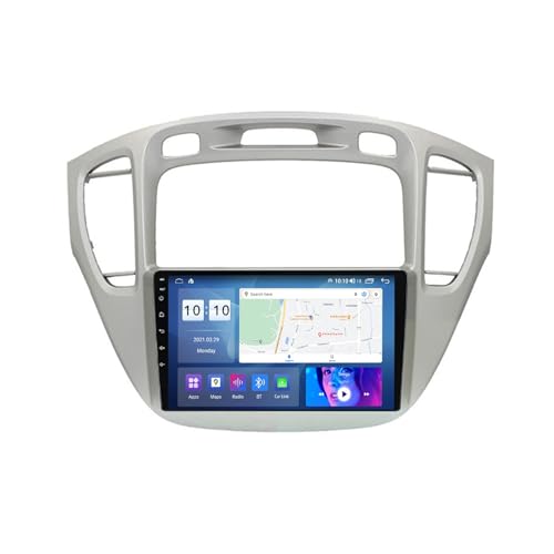 Android 12 Autoradio Mit Navi 2 Din 9 Zoll Touchscreen Autoradio Für Toyota Highlander 2000-2007 Mit Carplay Android Auto,mit RDS Bluetooth FM AM Lenkradsteuerung Rückfahrkamera ( Color : A , Size : M