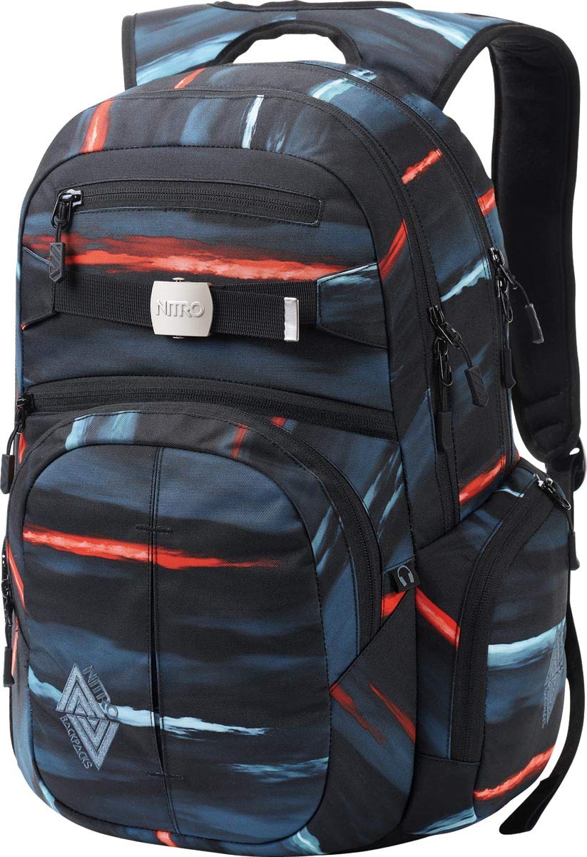 Nitro Hero Pack / großer trendiger Rucksack Tasche Backpack / mit gepolstertem Laptopfach und weiteren tollen Features / Schoolbag / Schulrucksack / 37L / Acid Dawn