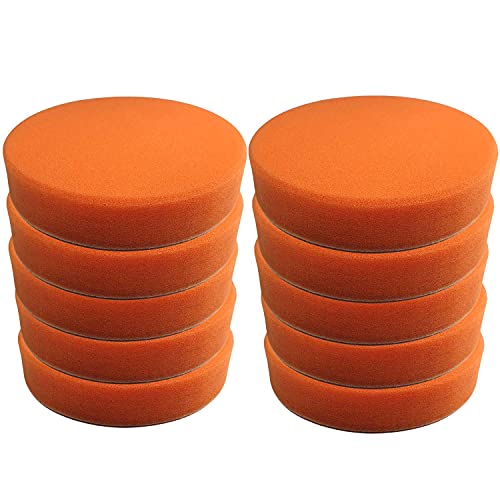 Craft-Equip Basic 10er Pack 180mm Polierschwamm orange glatt Auto Polierpad KFZ