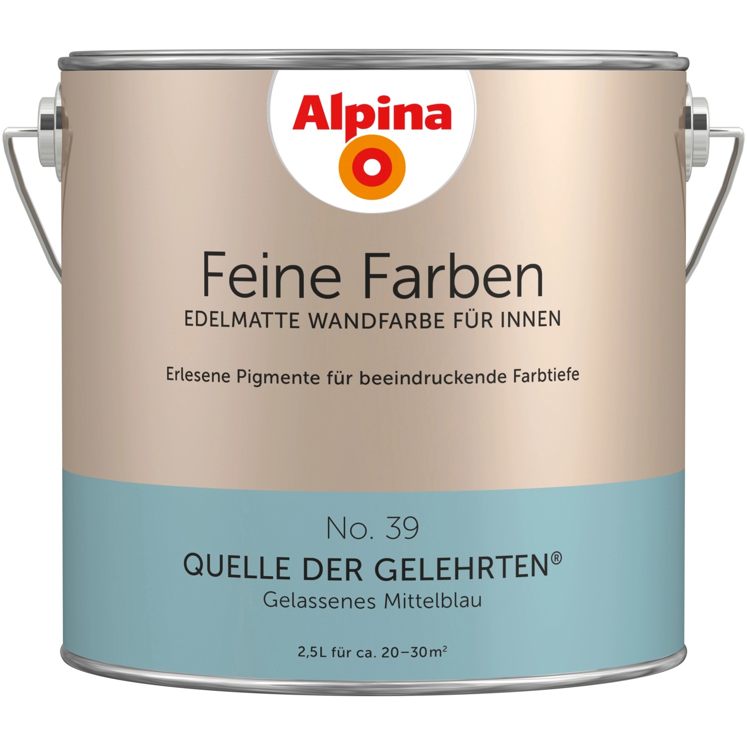 Alpina Feine Farben No. 39 Quelle der Gelehrten® Blau edelmatt 2,5 l
