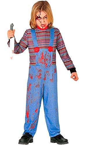 Guirca - Chuckie Kinder Kostüm 10/12 Jahre alt, Farbe hellblau und rot, von 10 bis 12, 87800