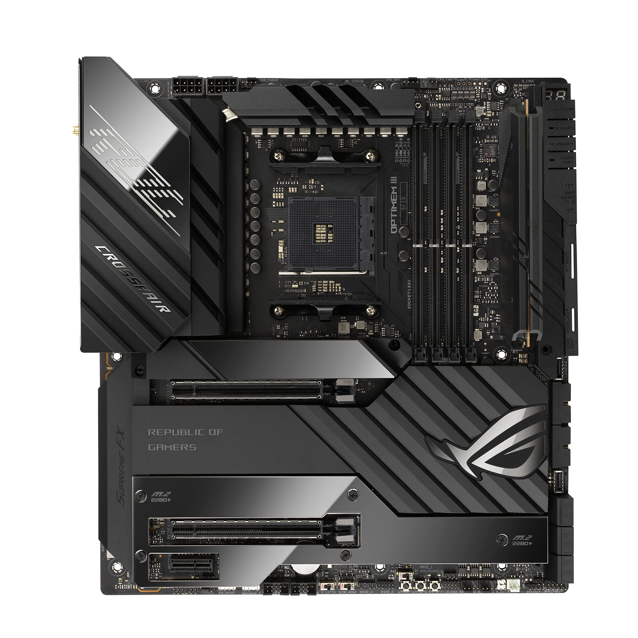 ASUS ROG CROSSHAIR VIII EXTREME AMD X570 Gaming-Mainboard (EATX, 18+2 Leistungsstufen, PCIe 4.0, WiFi 6Ef, SATA 6Gb/s, fünf M.2-Steckplätzen, USB 3.2 Gen)