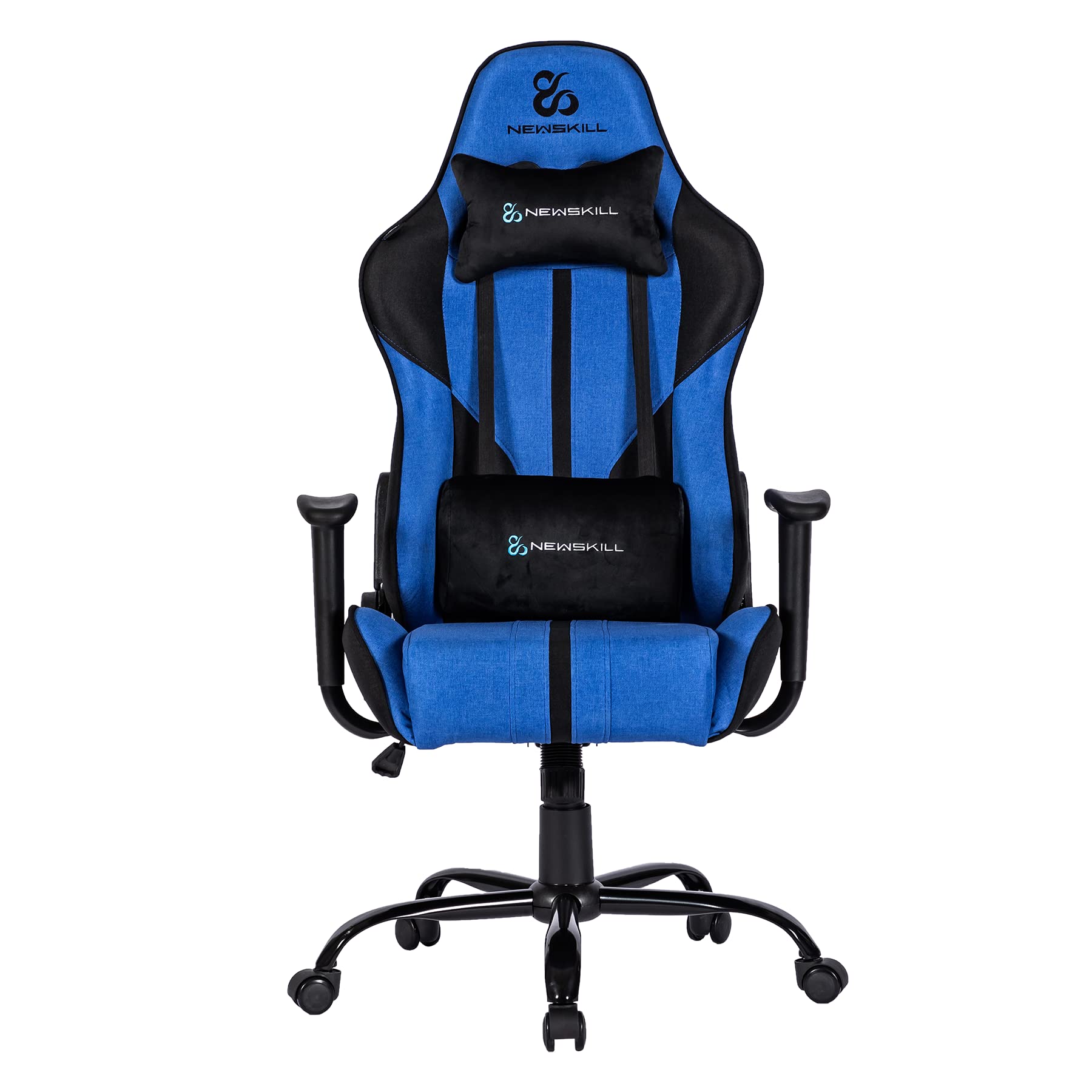 Newskill Horus Zephyr Gaming-Stuhl mit ergonomischem Design, hergestellt aus Stoff, um 180 Grad neigbar, erhältlich in 9 verschiedenen Farben, Dunkelblau