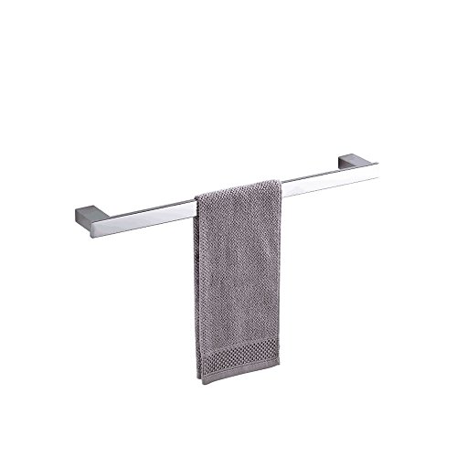 Modernes Quadrat Einzelne Handtuchhalter Edelstahl Handtuchstange für Bad und Küche,Polierter Chrom,620mm,Beelee BA8003SC