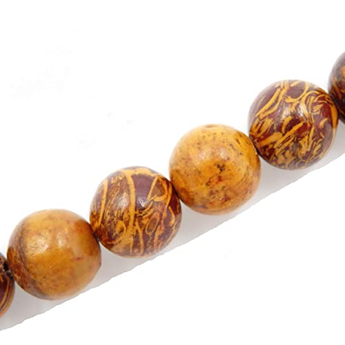 Fukugems Naturstein perlen für schmuckherstellung, verkauft pro Bag 5 Stränge Innen, Elephant Skin Jasper 4mm