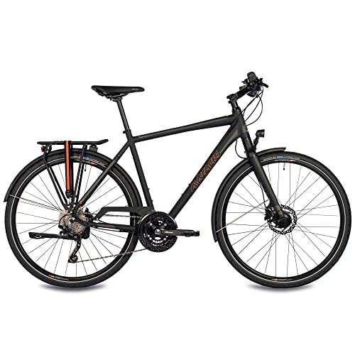 Airtracks Herren 28 Zoll Trekking Fahrrad TR.2870 Trekkingrad Shimano Deore 30 x Gang RD-T6000 SGS Schwarz Mat - Rahmenhöhen 50cm und 55cm - Modell 2023 (50cm (Körpergröße 165-175cm))