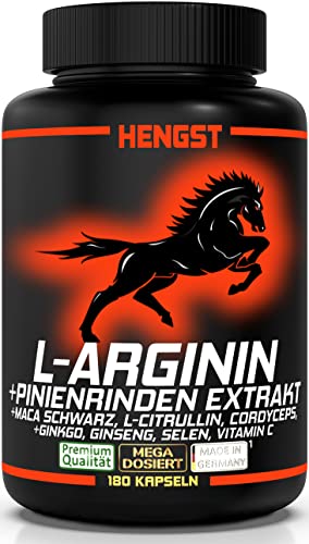 NEU AUF DEM MARKT! Stallion EXTRA STARK + HOCHDOSIERT L-Arginin + Pinienrindenextrakt, L-Citrullin, Cordyceps, Selen, 180 Kapseln, 1 Dose (1x140g) Sei einer DER ERSTEN und STARTE DURCH mit Stallion!