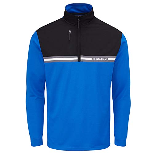 Stuburt Golf Herren Flitton Half Zip Thermal Midlayer Sweater - Royal - S