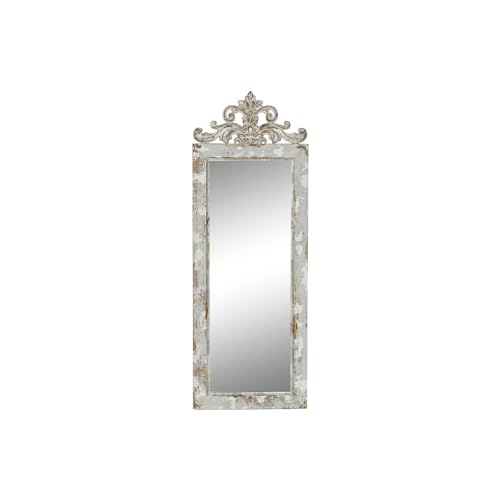 Spiegel aus Fichte, MDF und Spiegel, weiß, 39 x 3 x 108 cm (ES-180116)