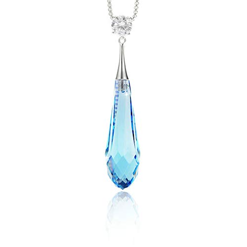 Kristall Van Halskette Für Frauen Edlen Schmuck Wasser Tropfen Form Kristall Anhänger Halskette Dame Geschenk