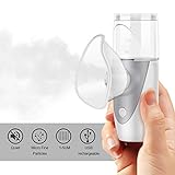 Hand-Dampf-Inhalator, tragbar, Mini-Zerstäuber, kühler Nebel, Luftbefeuchter für Kinder und Erwachsene, für Reisen und Haushalt, Grau