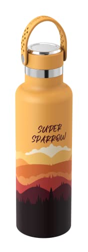 Super Sparrow Trinkflasche Edelstahl 18/10 - Ultraleicht Thermobecher - 750ml - Standardmund Flex Deckel - BPA-Frei Thermoskanne, Thermosflasche für Sport, Travel, Schule, Outdoor
