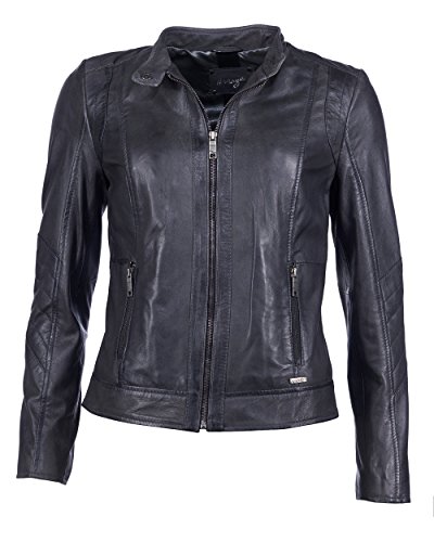 Maze Damen Lederjacke Mit Stehkragen Marcie Black XS